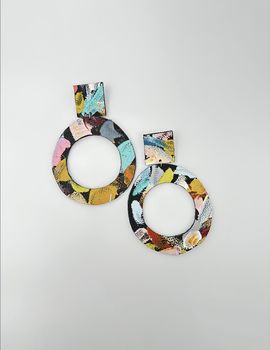 Lilly & Mr Fletcher XL Special Edition Leather Earrings C