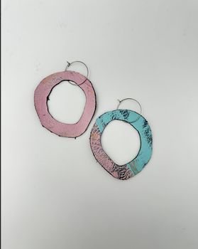 Lilly & Mr Fletcher Abstract-painted Earrings Large B