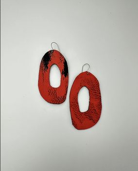 Lilly &amp; Mr Fletcher Abstract-painted Earrings (Single Colour) D