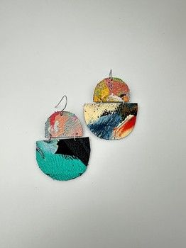 Lilly & Mr Fletcher Abstract-painted Earrings Large N
