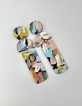 Lilly &amp; Mr Fletcher XL Special Edition Leather Earrings A