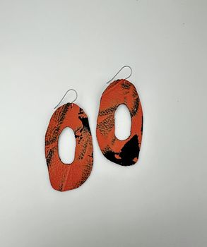 Lilly & Mr Fletcher Abstract-painted Earrings (Single Colour) B