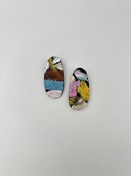 Lilly & Mr Fletcher Abstract-painted Earrings Large Studs