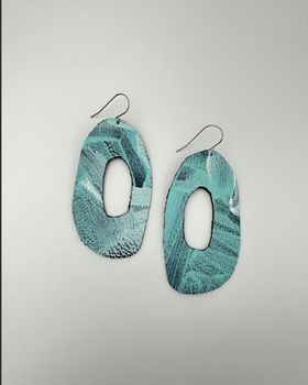 Lilly &amp; Mr Fletcher Abstract-painted Earrings (Single Colour) E