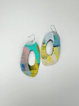 Lilly & Mr Fletcher Abstract-painted Earrings Large G