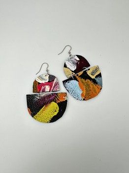 Lilly & Mr Fletcher Abstract-painted Earrings Large M