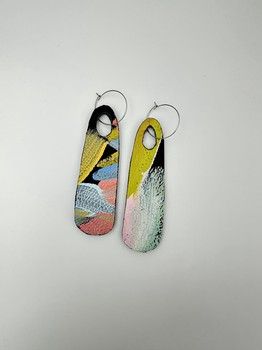 Lilly & Mr Fletcher Abstract-painted Earrings Large (double sided)