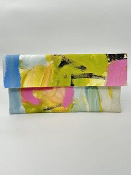 Lilly and Mr Fletcher Abstract Design Clutch MED A
