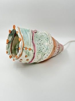 Peta Riley/ Sea Shell Porcelain Lamp Orange