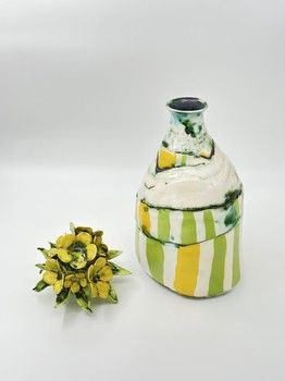Peta Riley/ Flower Lid Vase