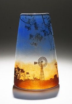 Anne Sorensens / Glass Windmill Artwork