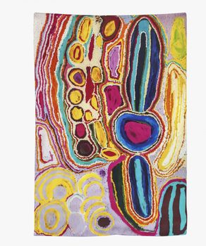 One of twelve PARNNGURR AREA SILK SCARF BY JAKAYU BILJABU