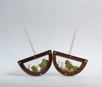 Rumma Designs Semicircle Ocean Treasure Earrings B