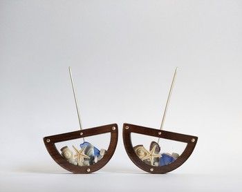 Rumma Designs Semicircle Ocean Treasure Earrings A