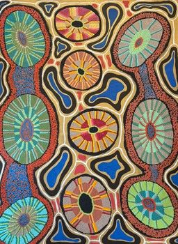Marlene Anderson / 91x122cm / Mungili Waterholes and Rock Holes