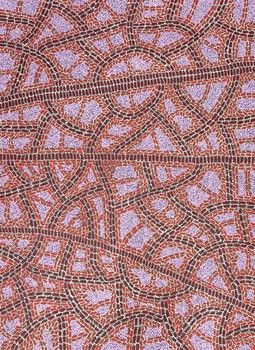 Nathania Nangala Granites / 122x91cm / Warlukurlangu Jukurrpa (Fire country Dreaming)