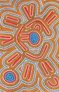 Jason Japaljarri Woods / 91x61cm / Watiya-warnu Jukurrpa (Seed Dreaming)