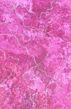 Ruth Nungarrayi Spencer / 91x61cm / Wardapi Jukurrpa (Goanna Dreaming) - Yarripilangu Ruth Nungarrayi Spencer / 91x61cm / Wardapi Jukurrpa (Goanna Dreaming) - Yarripilangu