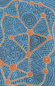 Shanna Napanangka Williams / 91x61cm / Napaljarriwarnu Jukurrpa (Seven Sisters Dreaming)