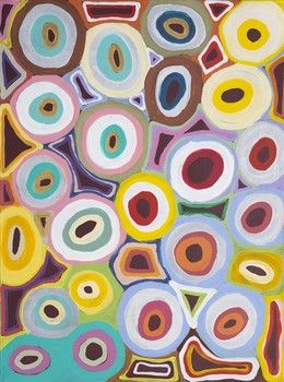 Wantili (Warntili, Canning Stock Route Well 25) - Gladys Kuru Bidu - Acrylic on Linen - 91cm x 122cm