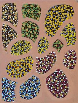 Linyji (Claypan) - Gladys Kuru Bidu (2) - Acrylic on Canvas - 46cm x 61cm