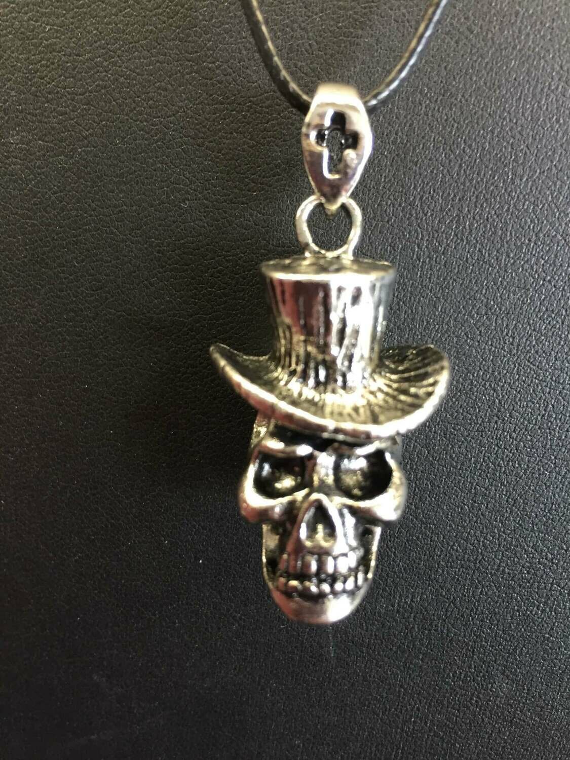 Skull in Top Hat Necklace