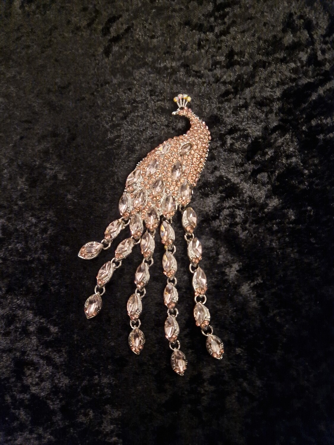 Peacock Brooch Pink