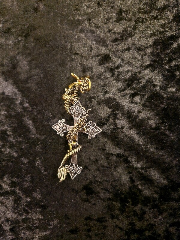 Dragon Cross Brooch