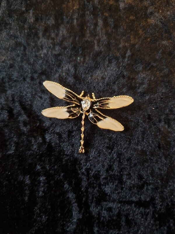 Dragonfly Brooch Black