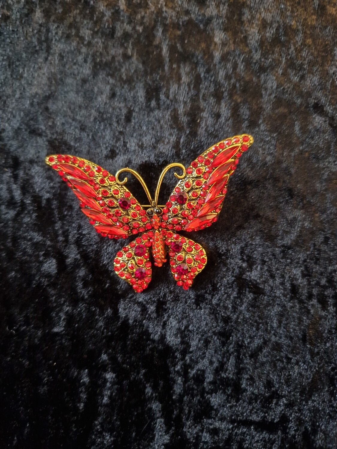 Butterfly Brooch Red