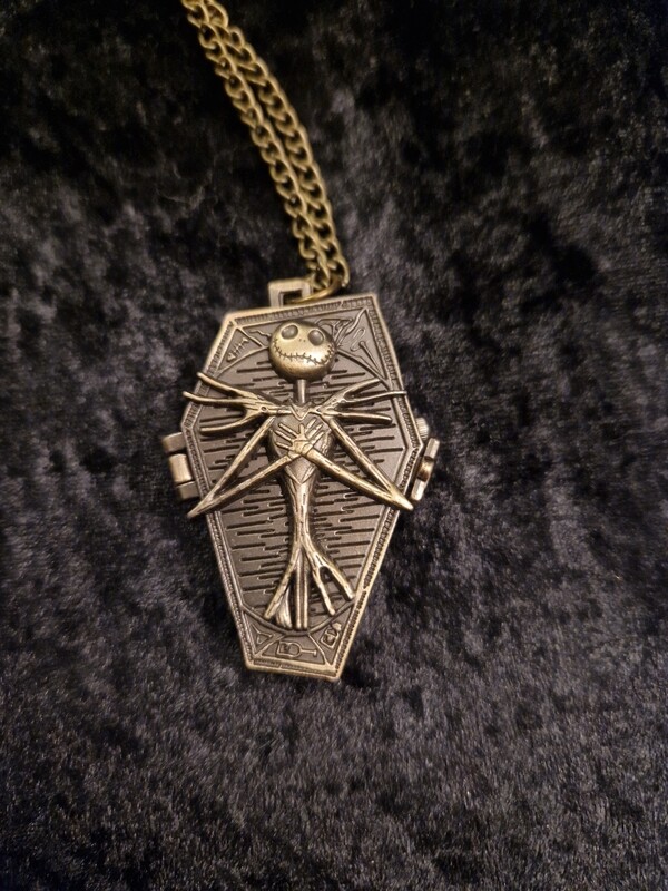 Bronze Tone Coffin Style Quartz Pocket Watch