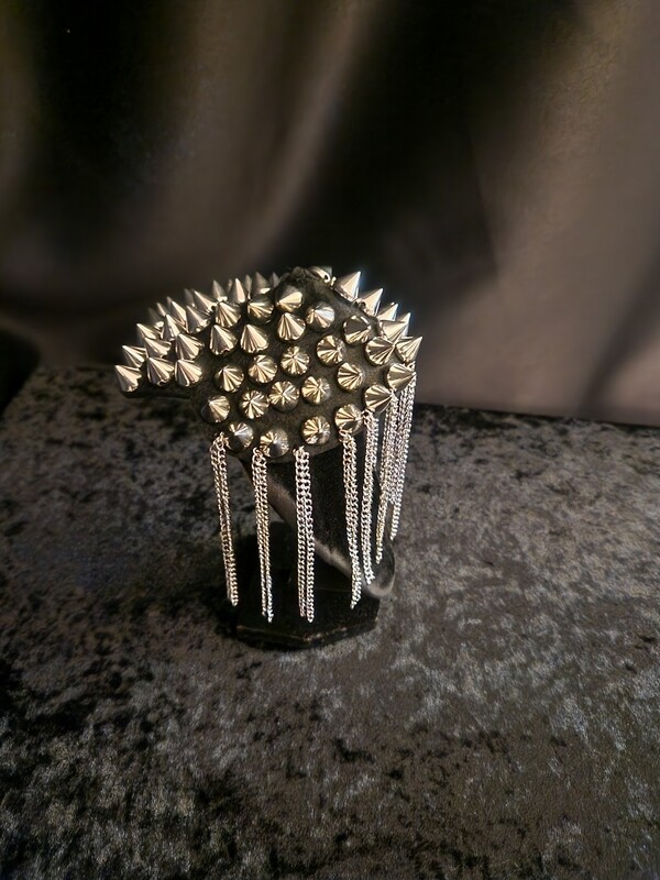 Punk/Steampunk Epaulettes Silver Tone
