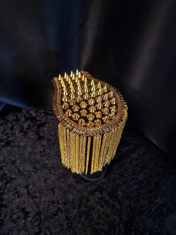 Punk/Steampunk Epaulettes Gold Tone