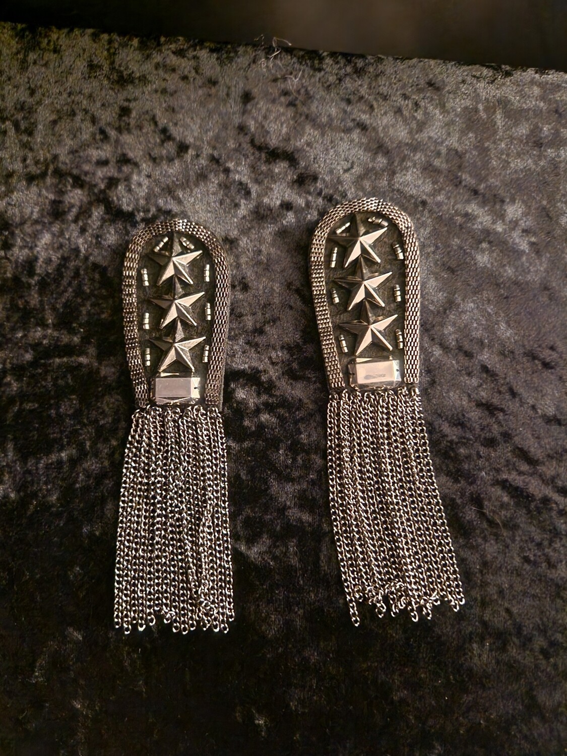 Punk/Steampunk Epaulettes Black Tone