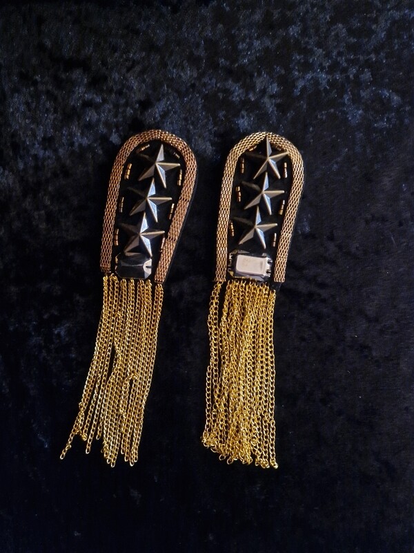 Punk/Steampunk Epaulettes Gold Tone