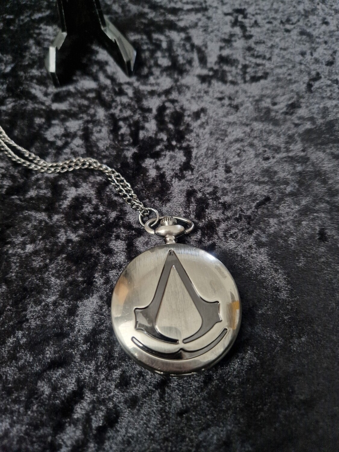Silver Tone Quartz Pocket Watch