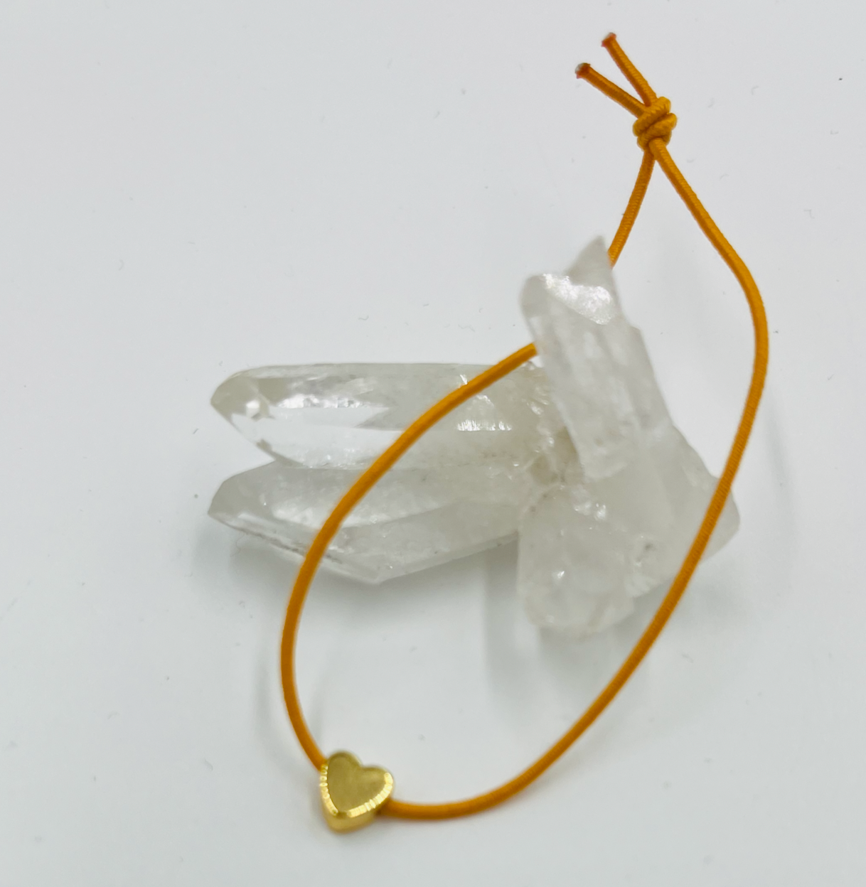 Glücksbringer Armband mit Herz gelb