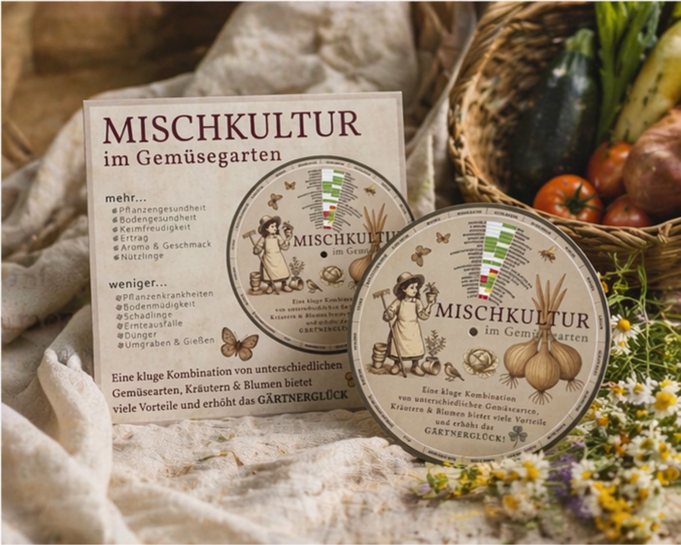 Mischkultur im Gemüsegarten – Pflanzscheibe & Übersicht