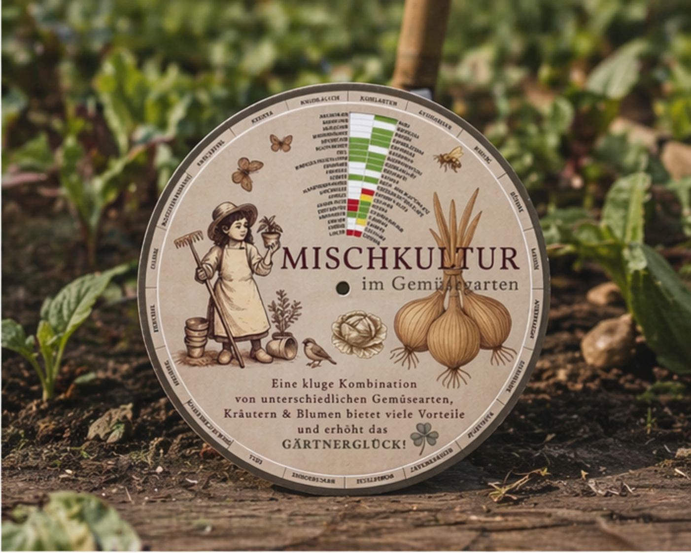 Mischkultur im Gemüsegarten – Pflanzscheibe & Übersicht