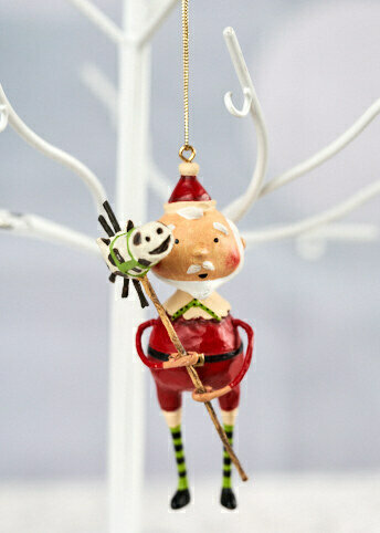 Horsing Around Santa Ornament by Lori Mitchell
