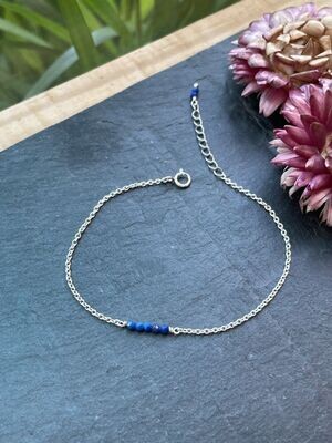 Bracelet Lavande en Lapis-lazuli