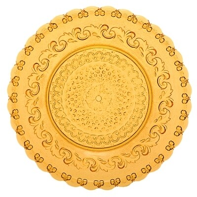 Assiette Fleur de Lys-ambrée Assiette Fleur de Lys-ambrée