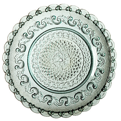 Assiette Fleur de Lys- bleu Assiette Fleur de Lys- bleu