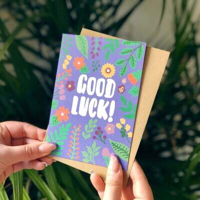 Good Luck Card XOXO by Ruth