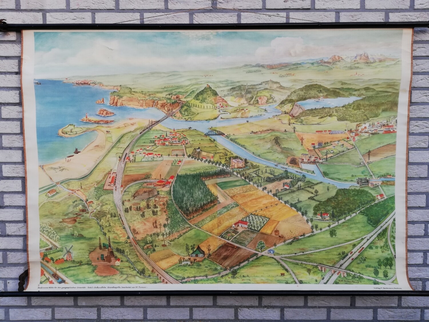 Schoolplaat - Duits landschap 1954
