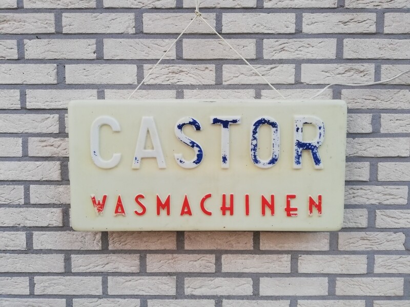 Oude lichtreclame 'Castor wasmachinen'
