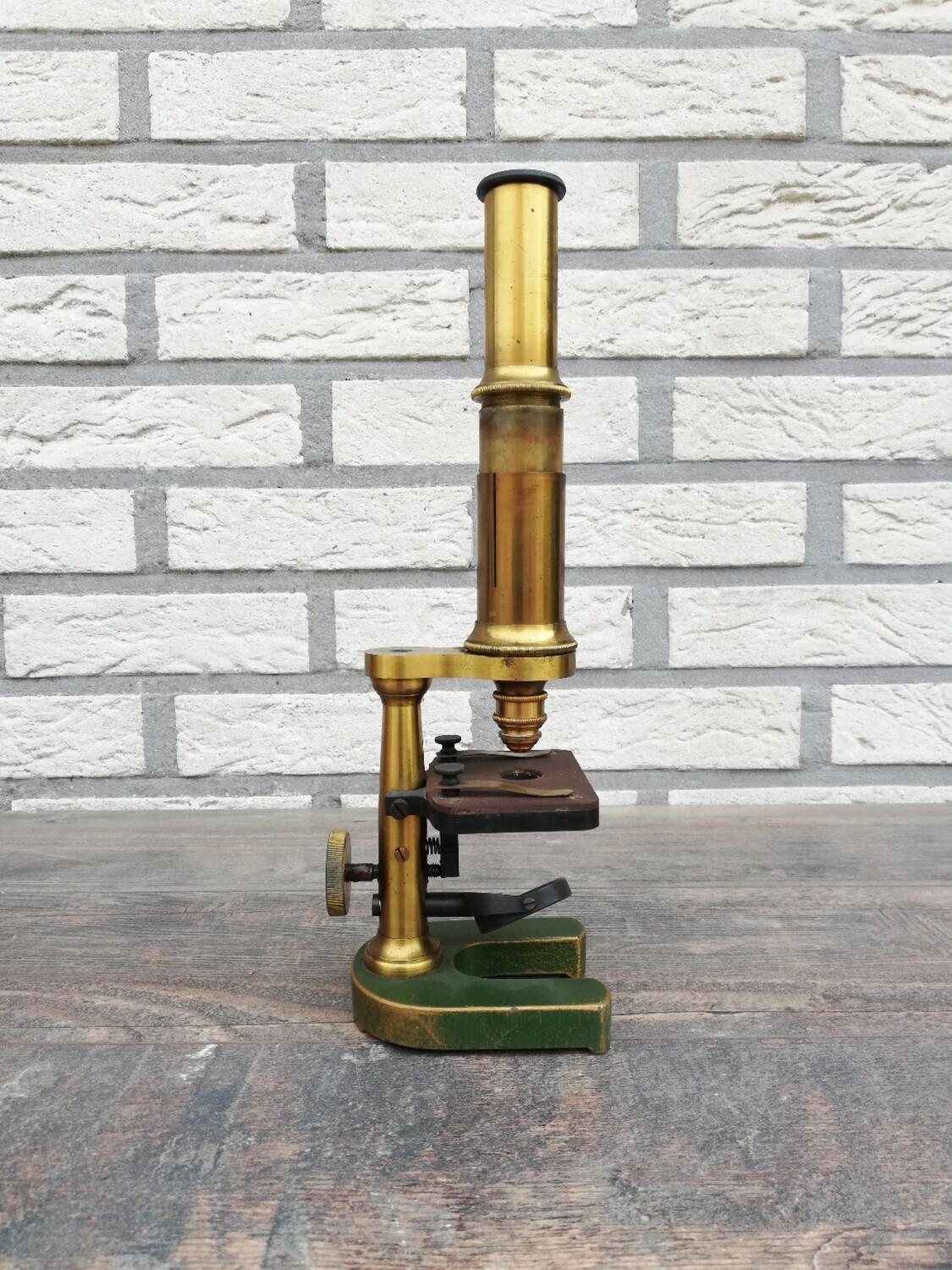 Antieke microscoop Paul Waechter Nr. Va