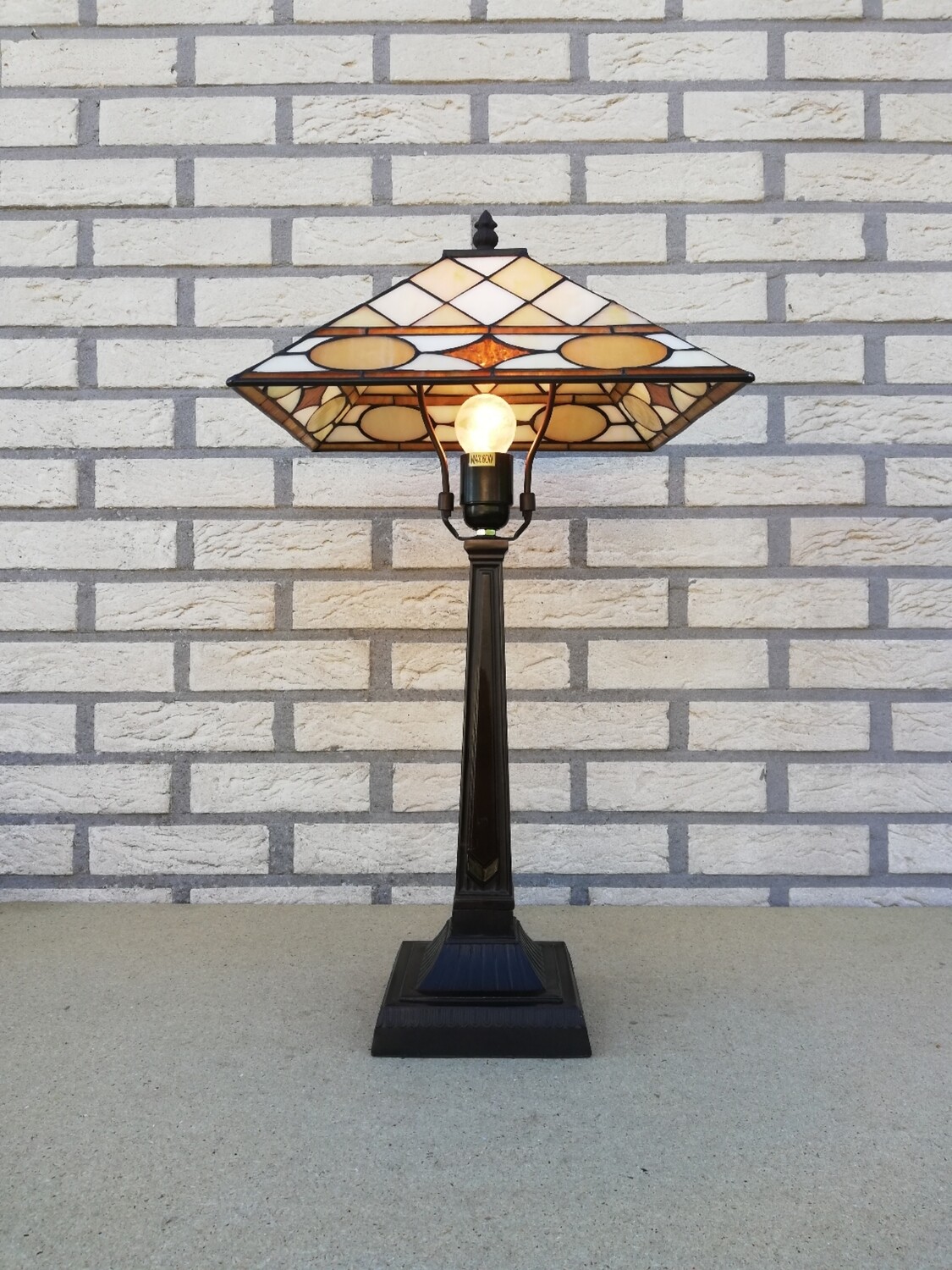 Tiffany lamp vierkante kap