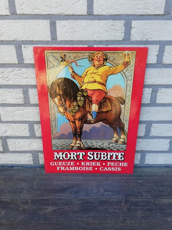 Kartonnen reclamebord 'Mort Subite' 1988