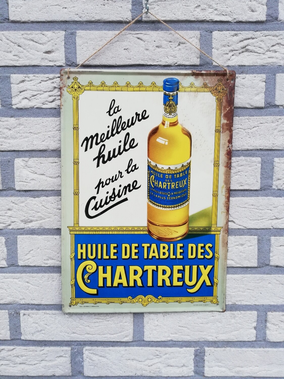 Blikken reclamebord Chartreux 1957